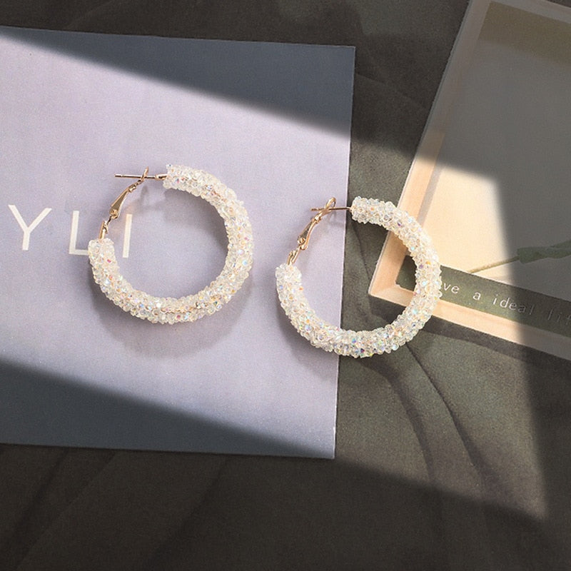Feestelijke Oorbellen | Glitter Hoops voor Vrouw