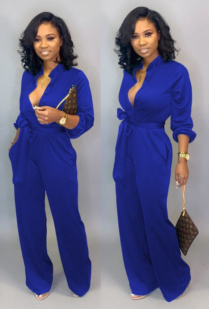 Lange Mouwen Jumpsuit Stijlvol Elegante Look