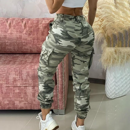 Camo Broek Comfy Casual Damebroek Stoer