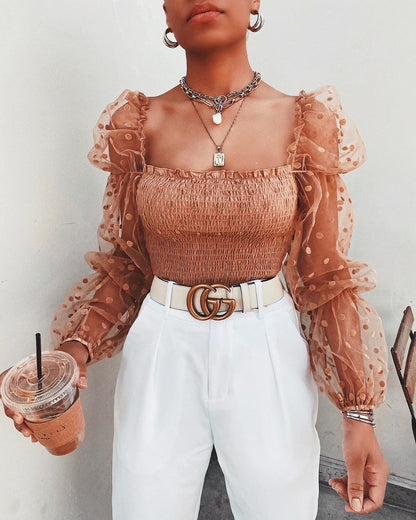 Dames Top met Mesh Stijlvol en Uniek