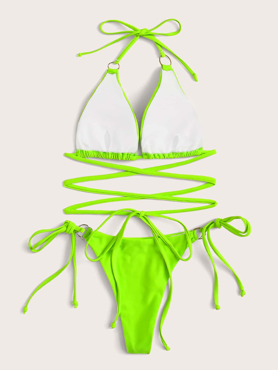 Dames Bikini Criss Cross Stijlvol Zwart Strandkleding