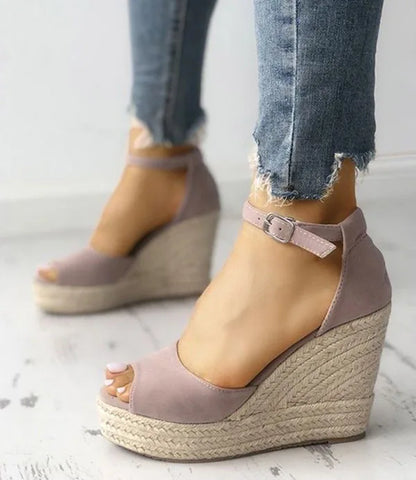 Evelyn | Sandali Donna Comodi Espadrilles Peep Toe Eleganti-1
