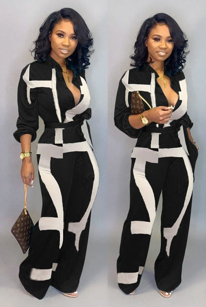 Lange Mouwen Jumpsuit Stijlvol Elegante Look