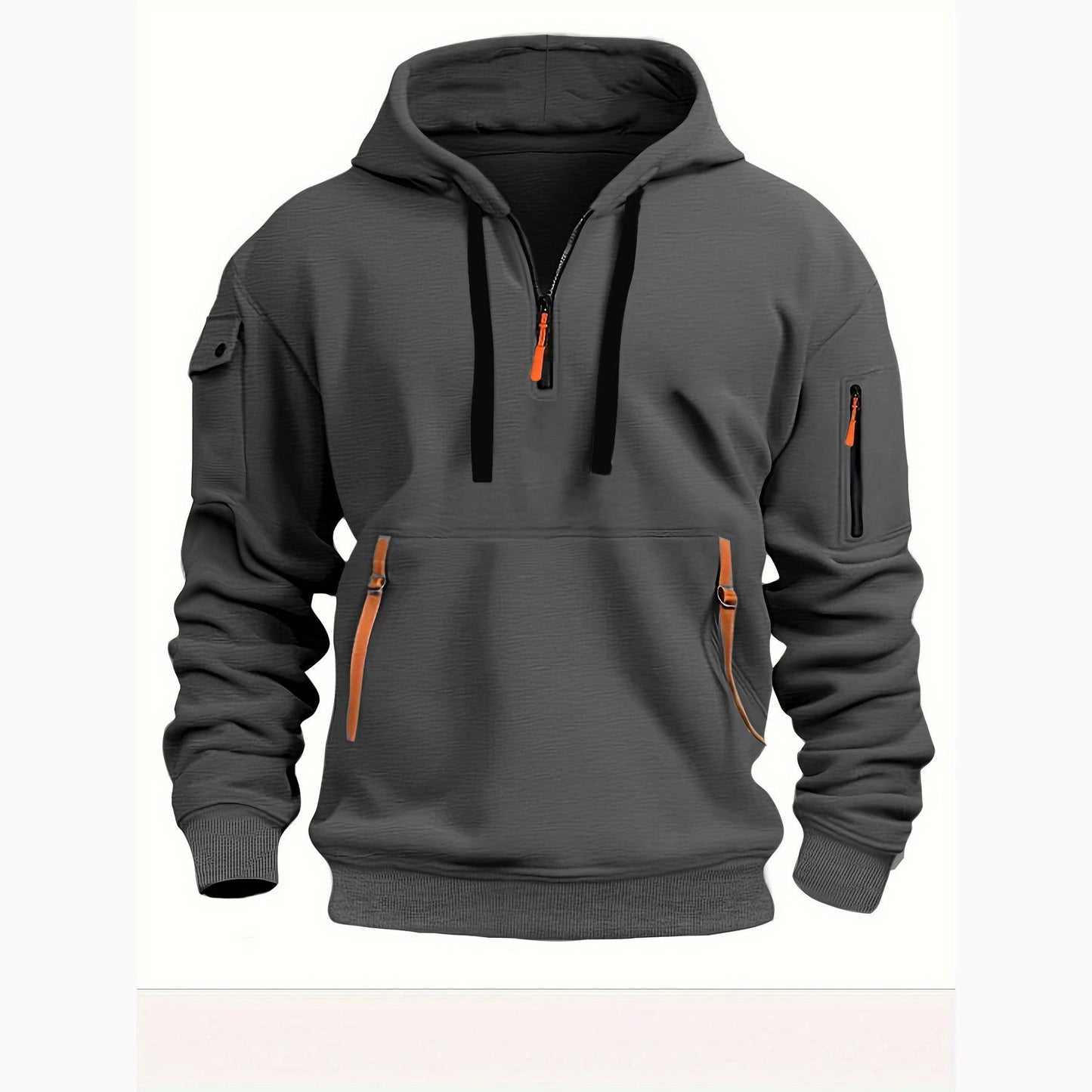 Adriano | Felpa con cappuccio e mezza zip