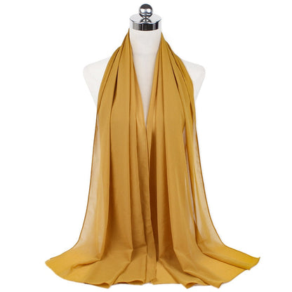 Zachte Chiffon Hoofddoek Luxe Hijab voor Vrouwen