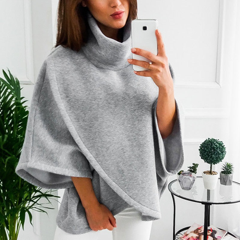 Dames Coltrui Oversized Asymmetrisch Zwart