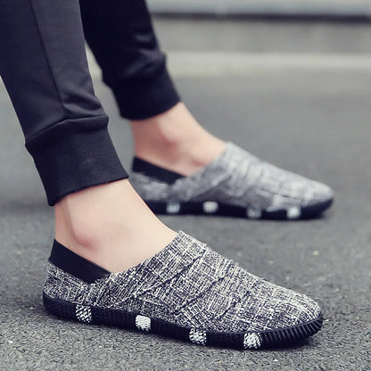 Lichte Canvas Herenschoenen met Hennepzool Comfortabel