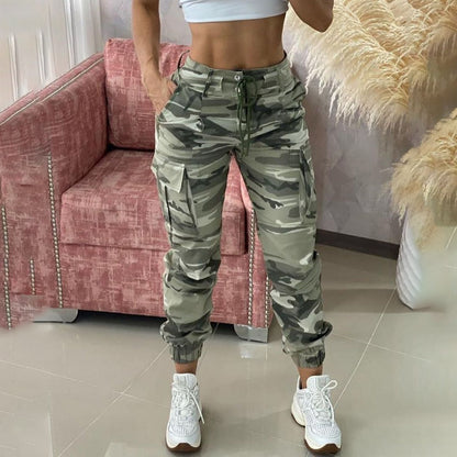 Camo Broek Comfy Casual Damebroek Stoer