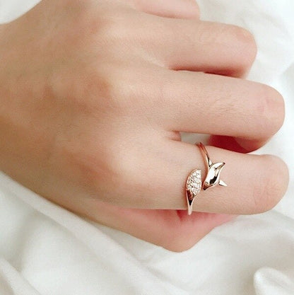 Vossen Ring Rosé Zilveren Sieraden Set 2x
