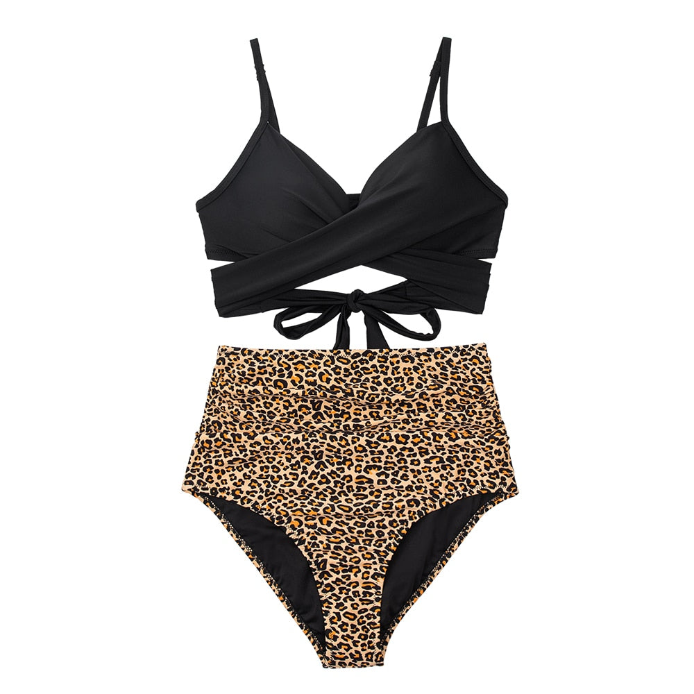 Hoge Bikini BroekSexy High Waist Badpak