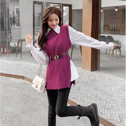 Vrouwelijke Sweater Blouse Set Casual Comfy