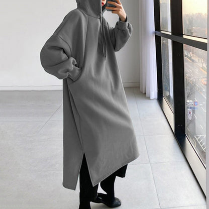 Lange Sweatshirt met Kap en Lange Mouwen