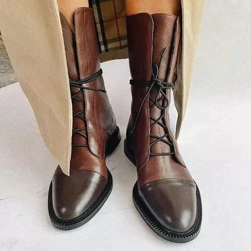Hoge Haklaarzen Vintage Stijl Damesschoenen - Mode Vibes