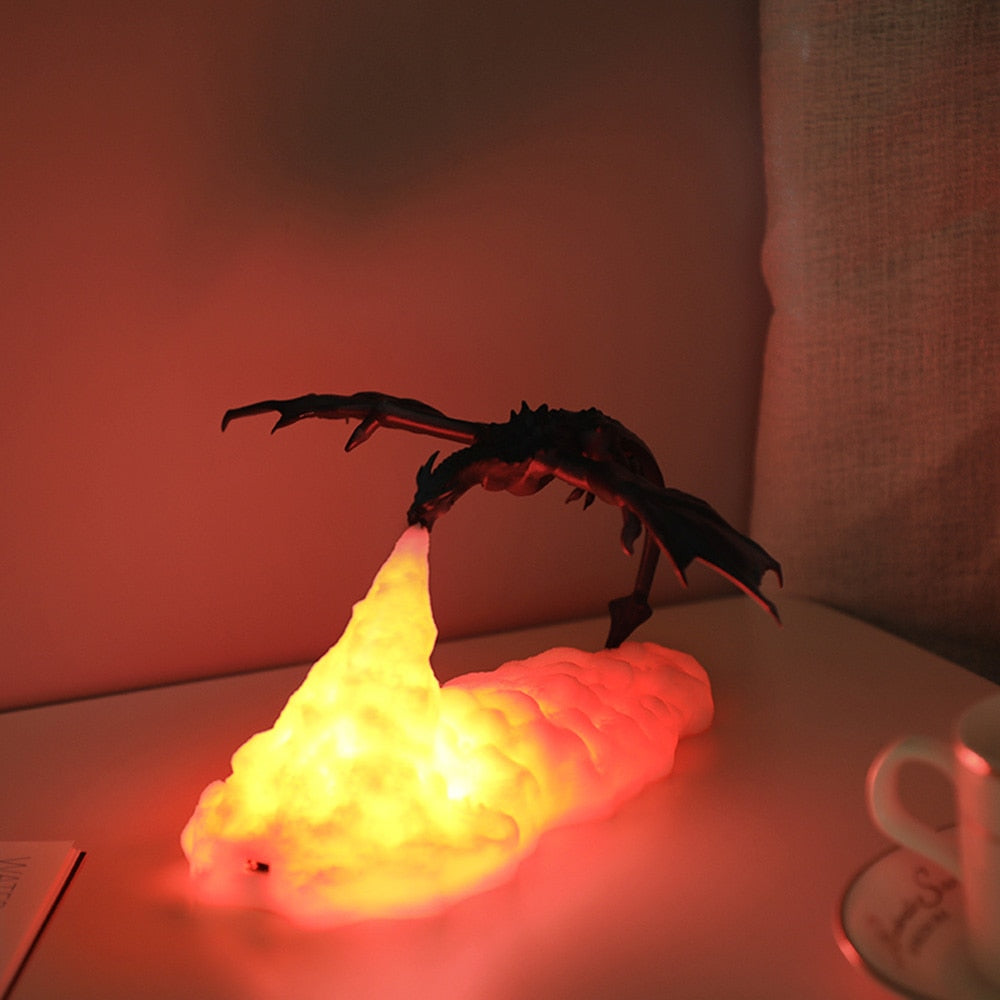 Draadloze Lamp met Draak Ontwerp Warm Wit Licht - Mode Vibes