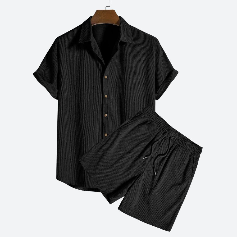 Corduroy Zomer Set voor Heren Casual Katoen