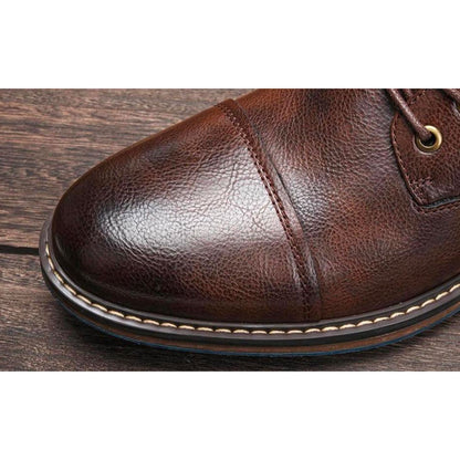 Bruine Heren Laarzen Oxford Stijl Leren