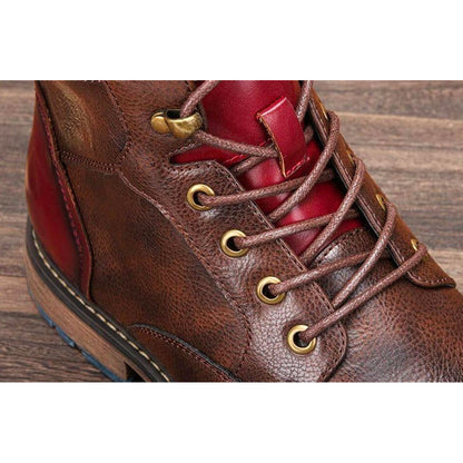 Bruine Heren Laarzen Oxford Stijl Leren