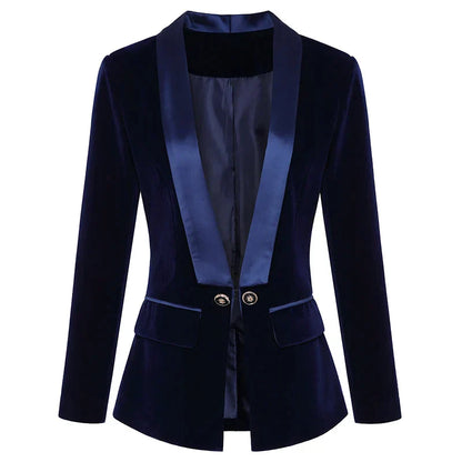 Dames Blazer Fluwelen Jas Vivienne Stijl