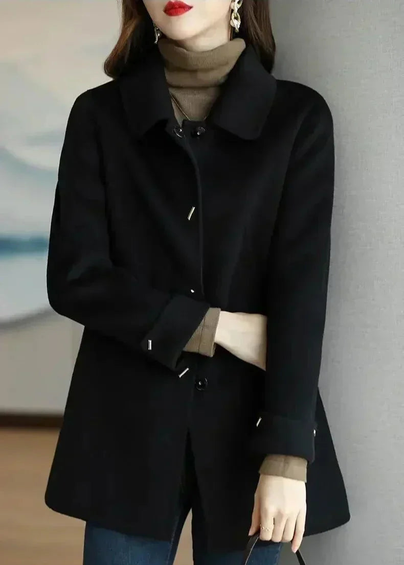 Dames Jas Wolmix Elegante Warme Wintercoat