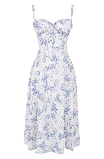 Maxi Jurk Bloemenprint Taille Vrouwelijke Stijl