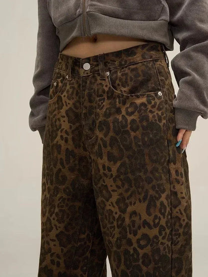 Leopard Print Jeans voor Dames