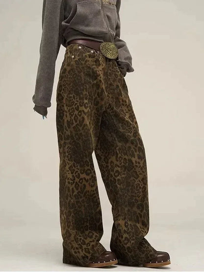 Leopard Print Jeans voor Dames