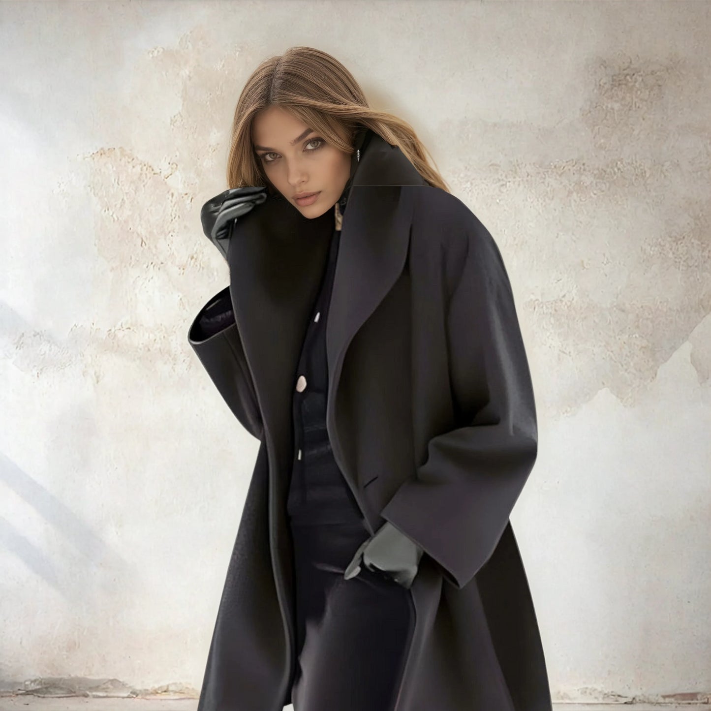 Oversized Wolmix Jas Elegante Look