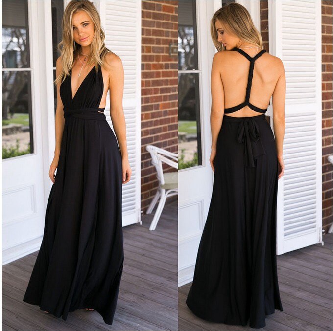 Vrouwelijke Lange Jurk Meerdere Stijlen Elegante Look
