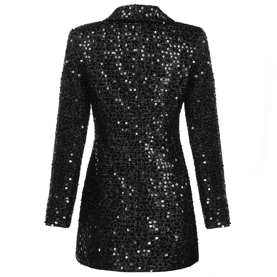 Blazer Jurk met Pailletten Glitter Feestjurk