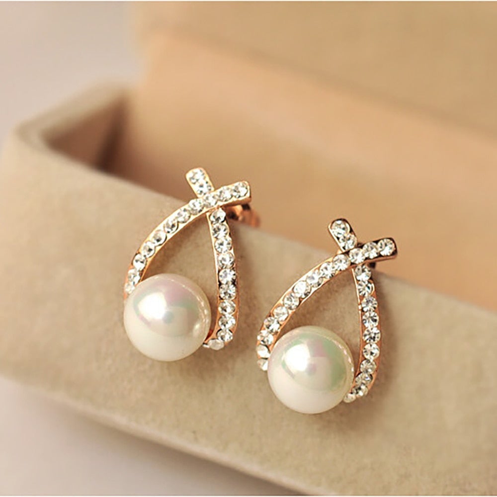 Parel Oorbellen Glitter Stijlvolle Sieraden - Mode Vibes