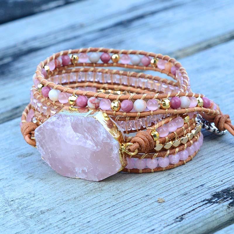 Rozenkwarts Armband Goud Gelegenheidssieraden