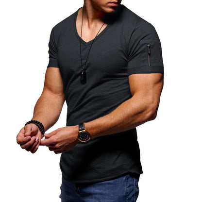 Heren Sportshirt V-hals Milan Casual Stijl