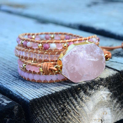 Rozenkwarts Armband Goud Gelegenheidssieraden