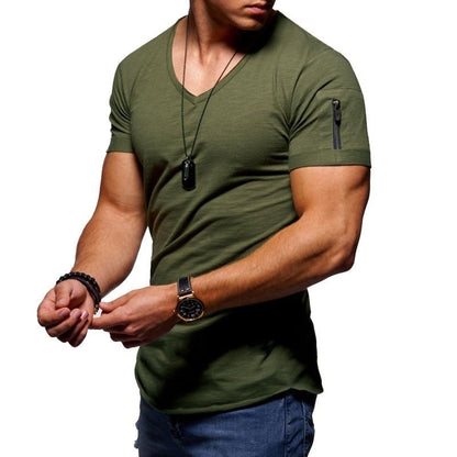 Heren Sportshirt V-hals Milan Casual Stijl