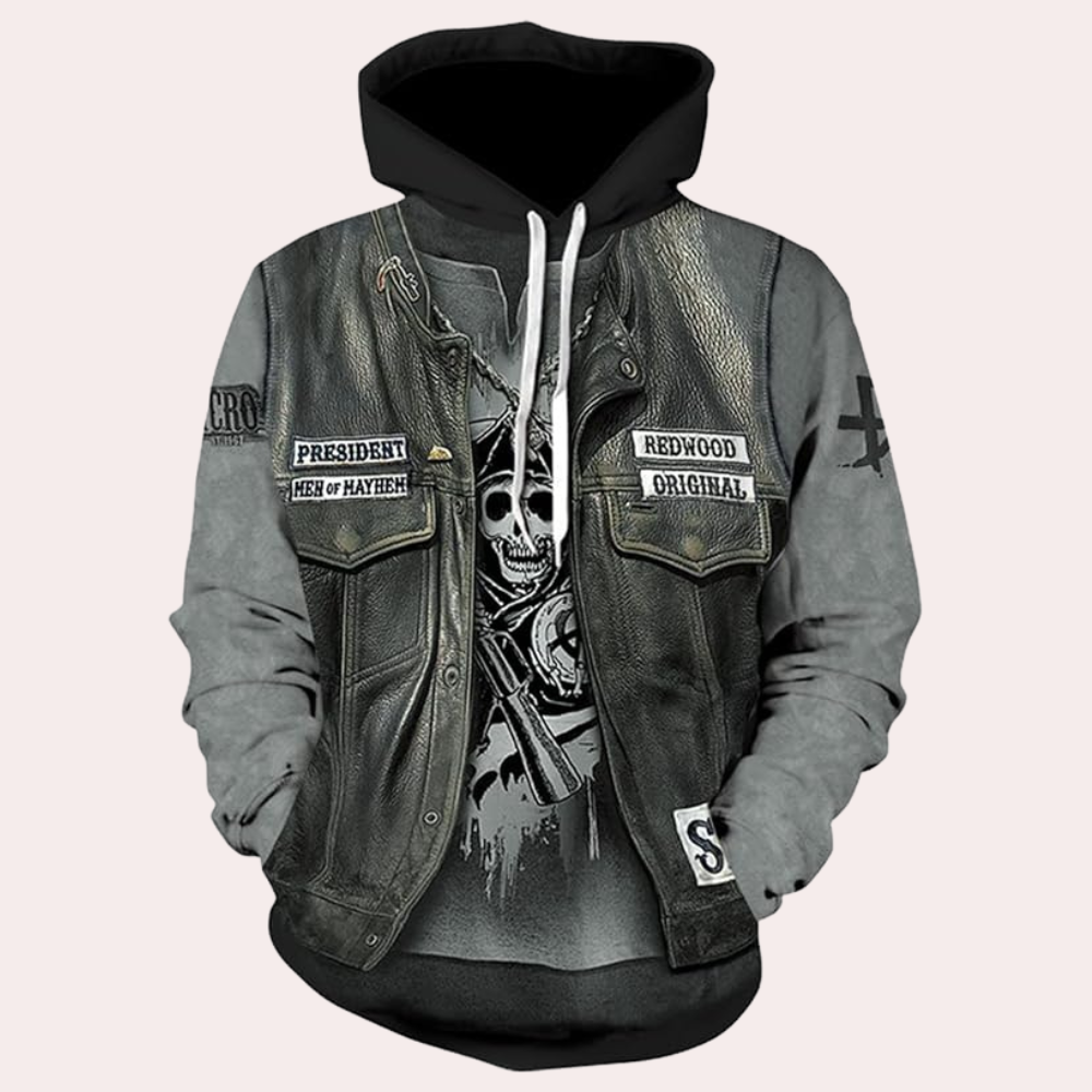 Heren Hoodie met Unieke Print Casual Kwaliteit - Mode Vibes