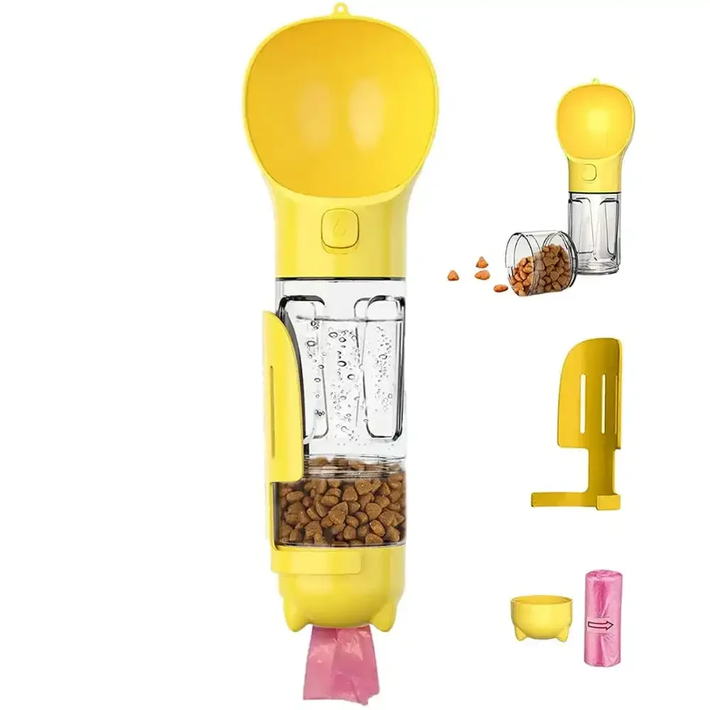 Draagbare Waterfles voor Huisdieren 3-in-1