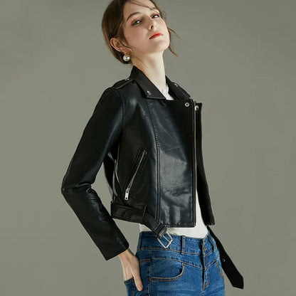 Veganistisch Leren Jasje Dames Jacket Synthetisch Leer