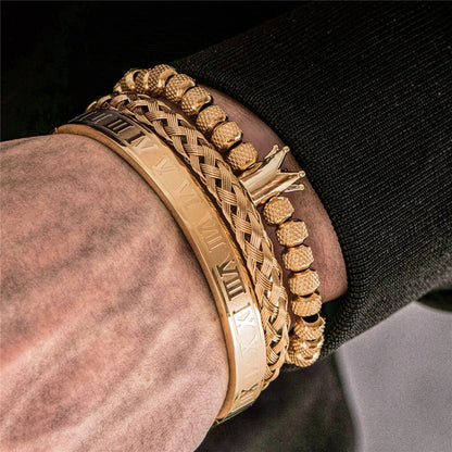 Koninklijke Kroon Armband Set Zilver - Mode Vibes