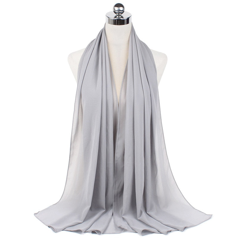 Zachte Chiffon Hoofddoek Luxe Hijab voor Vrouwen