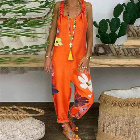 Jumpsuit Bloemenprint Zonder Rug Zomerjurk