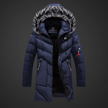 Heren Parka met Capuchon en Bontafwerking - Warm en Functioneel