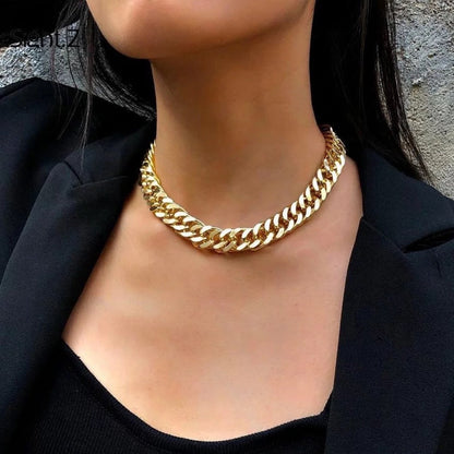 Ketting Halsketting RVS Gouden Kleur Niet Verkleurend