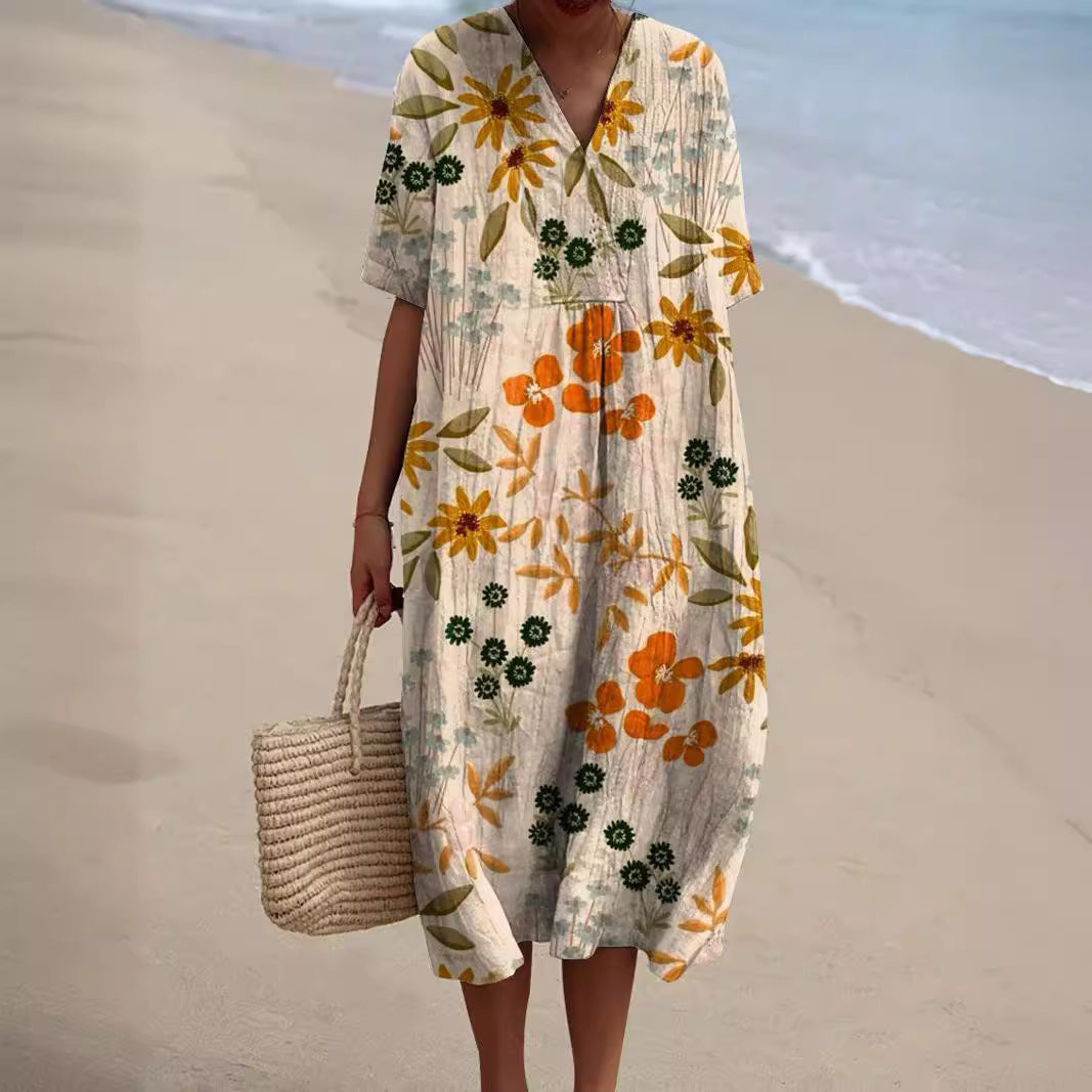 Hana | Vrouwelijke zomerjurk met bloemenprint 2
