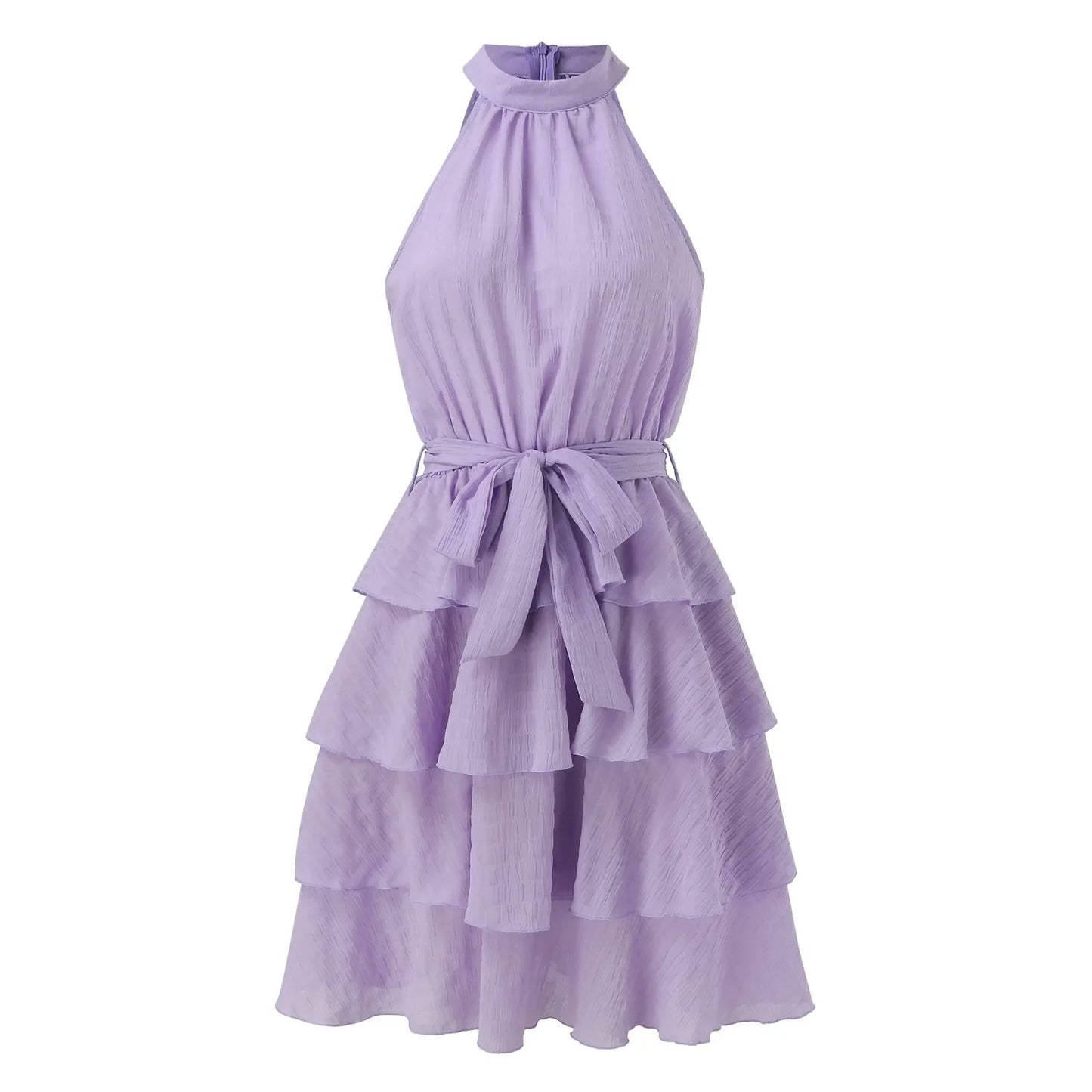 Mouwloze Zomerjurk met Bladzoom van Belleza Moda