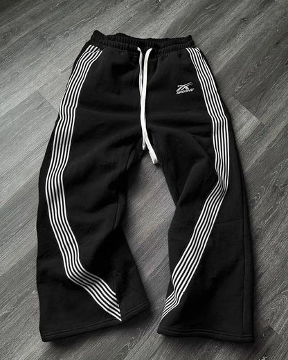 Heren Joggingbroek met Retro Strepen en Comfort Fit