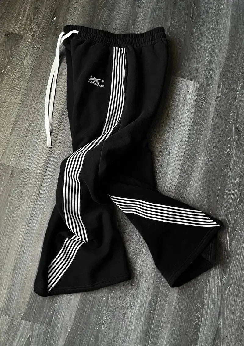 Heren Joggingbroek met Retro Strepen en Comfort Fit