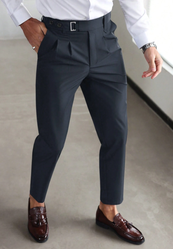 Alvaro – Heren Pantalon met Hoge Taille en Getailleerde Pasvorm