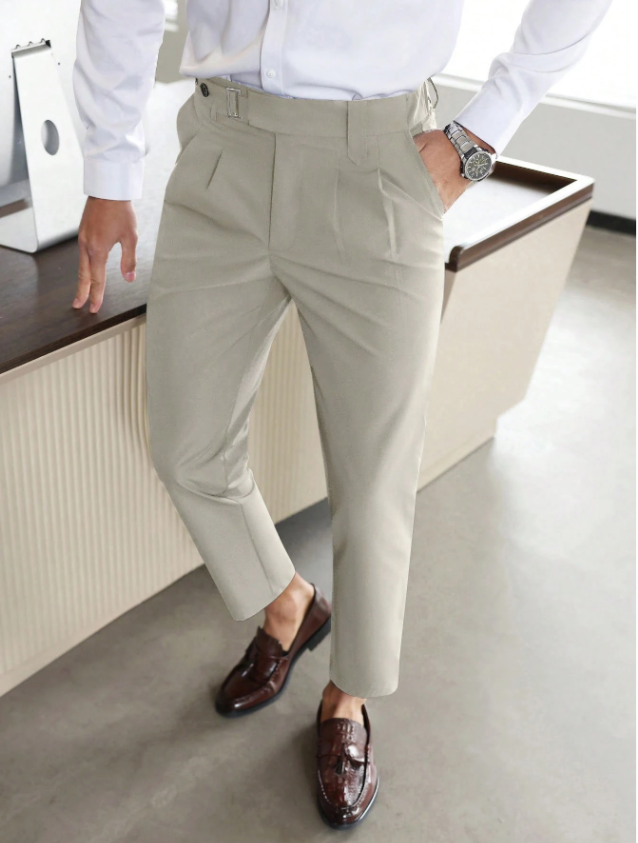Alvaro – Heren Pantalon met Hoge Taille en Getailleerde Pasvorm