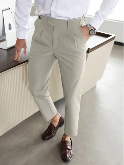 Alvaro – Heren Pantalon met Hoge Taille en Getailleerde Pasvorm