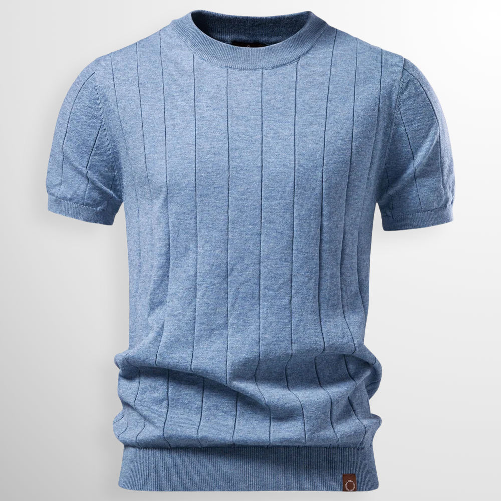 Heren T-shirt Geribd Comfortabele Pasvorm - Mode Vibes
